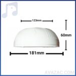 سایز بلندگو سقفی روکار زیکو مدل CS-22 - فروشگاه آوازک