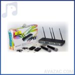 میکروفون بیسیم چهار کانال دستی یقه ای D&D مدل UH80HC-فروشگاه آوازک