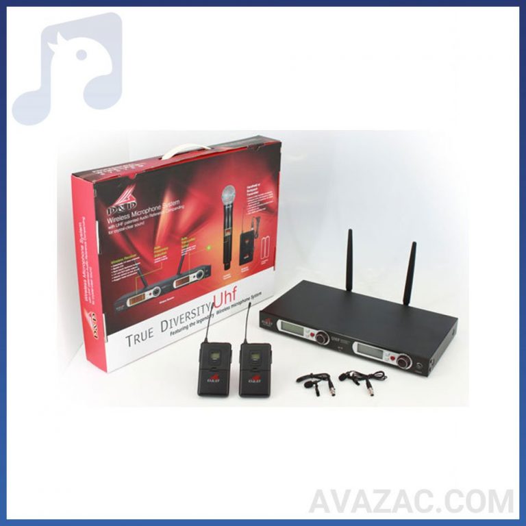 میکروفون بیسیم دو کانال یقه ای D&D مدل UH50C-فروشگاه آوازک