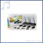 میکروفون بیسیم چهار کانال یقه ای D&D مدل UH80C-فروشگاه آوازک