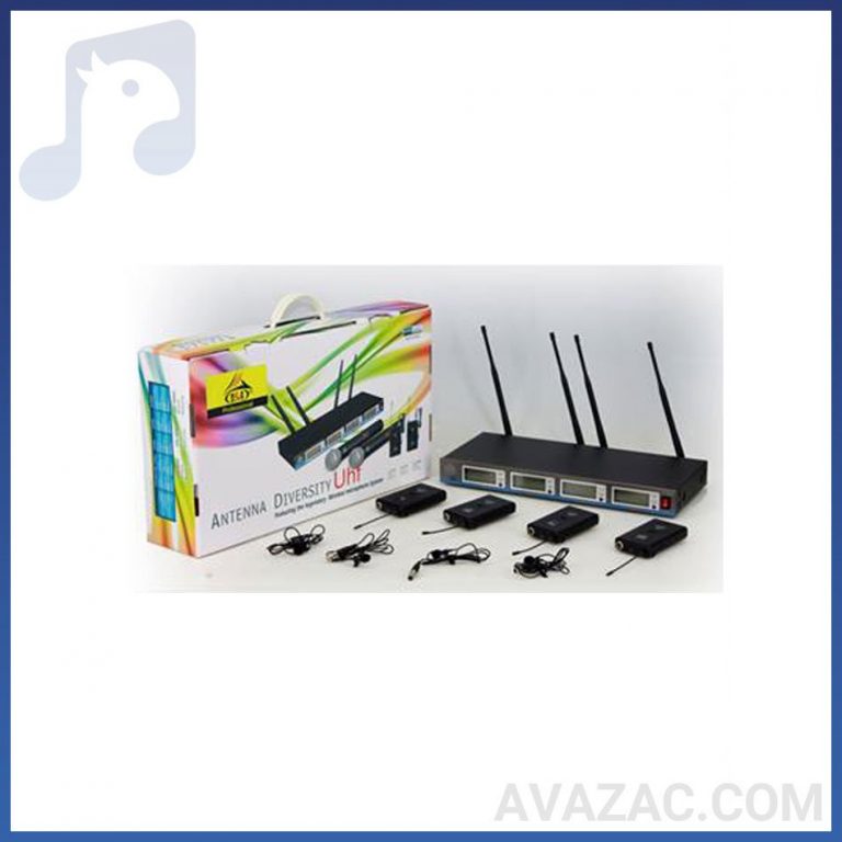 میکروفون بیسیم چهار کانال یقه ای D&D مدل UH80C-فروشگاه آوازک