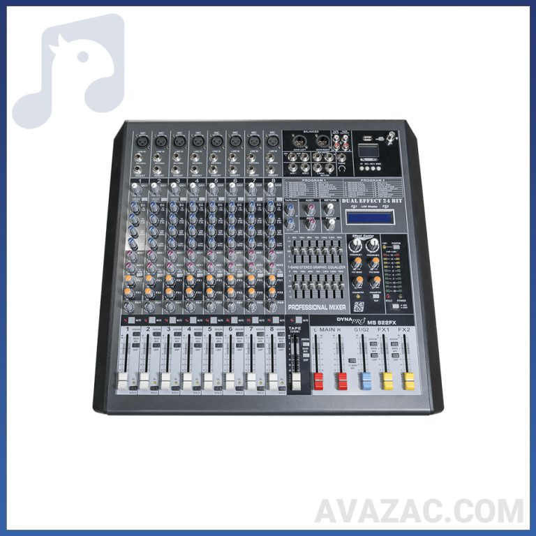 میکسر ۸ کانال دبل DYNAPRO مدل MS822 FX