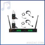 میکروفن بیسیم دو کانال هدمیک یقه ای جی تی آر مدل UJM-882