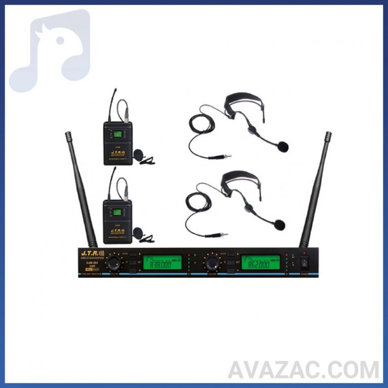 میکروفن بیسیم دو کانال هدمیک یقه ای جی تی آر مدل UJM-882