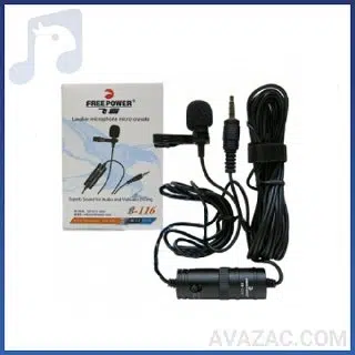 میکروفون یقه‌ای دوربین و گوشی فری پاور مدل FB116