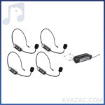 میکروفون بیسیم پرتابل 4 کانال هدمیک زیکو PRO-4T