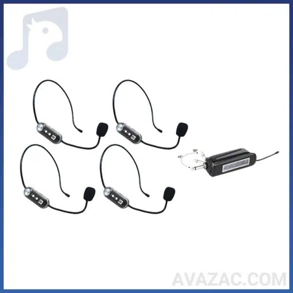 میکروفون بیسیم پرتابل 4 کانال هدمیک زیکو PRO-4T