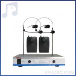 میکروفون بیسیم دو یقه ای دو هدست AQTA-CC