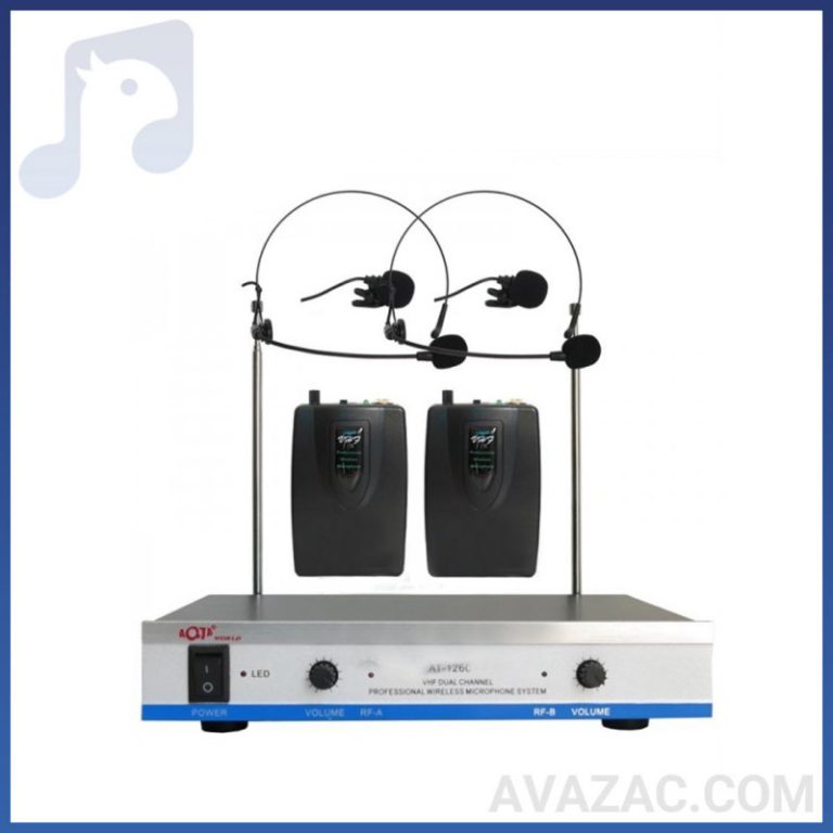 میکروفون بیسیم دو یقه ای دو هدست AQTA-CC