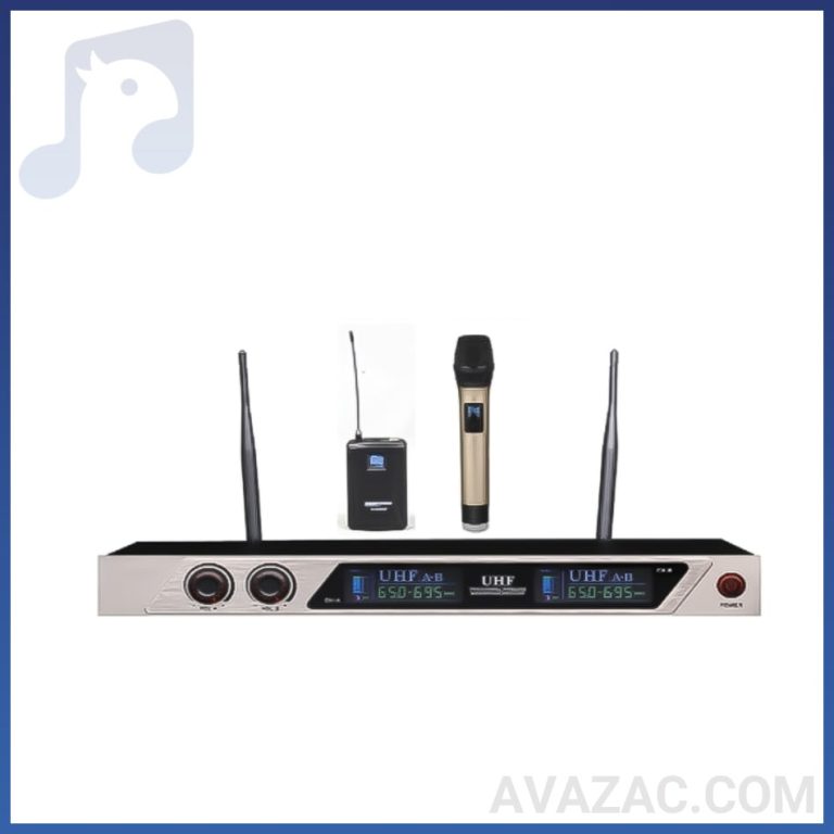 میکروفون بی سیم دو کانال دستی یقه ای آسیا امپ AAP AP-M600HB